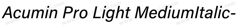 Acumin Pro Light MediumItalic字体转换